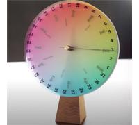 Calendario Perpetuo Giratorio De Escritorio, Manual Creativo, Reutilizable, Muestra Mes, Semana, Día Y Fecha, Acrílico De 3 Capas, Con Base De Madera De Arce, For Escritorio De Oficina