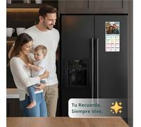 Calendario Personalizado con Foto 2026 magnético, Imán para Nevera con Foto Familiar, Vista Anual, Planificador Mensual, Organizador para Refrigerador y Escritorio (Base, 3)