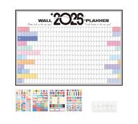 Calendario planificador anual 2026, borrable para ver año completo, 74 x 52, 5 cm, para productividad de programación diaria