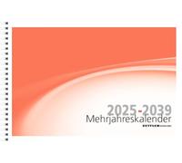 Calendario plurianual - 15 años - 29,9 x 20,6 cm - 6 meses en 1 página - Planificador plurianual - Encuadernación con anillas - Incluye espacio para notas - 991-1100