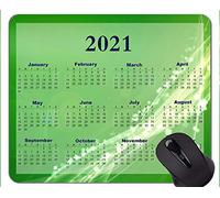 Calendario por 2021 años Alfombrilla de ratón Divertida Alfombrilla de ratón Verde para requisitos particulares Vitality