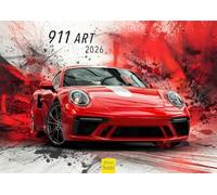 Calendario Premium Edition Seidel 911 Art 2026, tamaño DIN A4, calendario de pared, para auto, lujoso, coches, colorido, moderno, estilo Pop Art