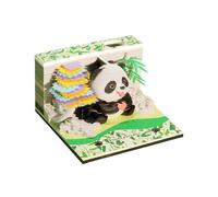 Calendario reloj 2026 | Cuaderno de notas de papel para escultura, Panda, calendario en 3D con escultura detallada, para escuela, clase, profesores, transporte, vacaciones,