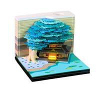 Calendario semanal de veintiséis con luz LED, escultura de papel tridimensional, bloc de notas, planificador de escritorio de papel especial, concepto de regalo, calendario extraíble para uso en la