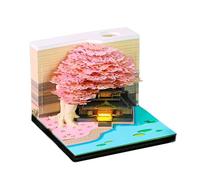 Calendario semanal de veintiséis con luz LED, escultura de papel tridimensional, bloc de notas, planificador de escritorio de papel especial, concepto de regalo, calendario extraíble para uso en la