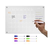 Calendario semanal magnético - Pizarra acrílica borrable de 40 x 30 cm, planificador de pizarra blanca transparente, organizador de notas de borrado en, herramienta de planificación de horarios