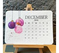 Calendario Semillas Amor Plantable Ecológico 2026, Calendario Escritorio Semillas Plantables, Libro CalendarioPapel RecicladoSemillas, CalendariosPlantable 12 Meses Programador Familia