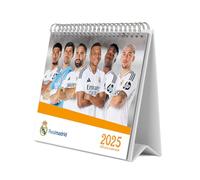 Calendario sobremesa 2025 Real Madrid 24/25 - Calendario 2025: base resistente | Calendario mesa 2025, Planificador mensual: con espacio para anotar y vista mensual global