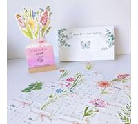 Calendario Sobremesa 2026 Pequeño, Mini Calendario Mesa 2026 De Flores Con Base De Madera, Material Oficina Da Escritorio, Regalos Para Mujer