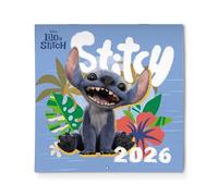 Calendario Stitch 2026 - Calendario Disney 2026 - Planificador Mensual | Planificador Familiar 2026 de pared con espacio para anotar (30x30 cm) (12 meses)