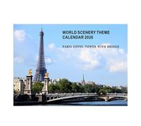 Calendario Temático Con Paisajes Del Mundo 2026, Planificador Mensual De 12 Meses, Decoración Para Colgar En La Pared, Ideal Para El Hogar Y La Oficina. (1pc)