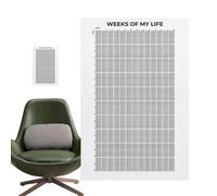 Calendario Vida - 4000 Semanas Póster, Arte Estético, Pintura Motivadora | Rastreador Visual Para Sala Estudiantes Temas Sanación Inspirando Enfoque Tiempo Metas Personales Muy Lindo Diseño