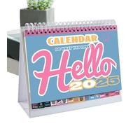 Calendario vintage - Calendario de mesa retro 2025 | calendario mensual, calendario sep 2024 - diciembre 2025, agenda para una fácil organización, estilo retro, 20,5 x 8 x 16,5 cm, resistente.