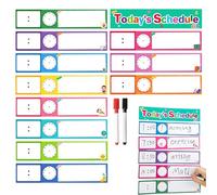 Calendario visual, horario diario para niños, tabla de planificación de responsabilidades | 12 tarjetas de comunicación de comportamiento para la escuela en casa, mejora la percepción diaria de los