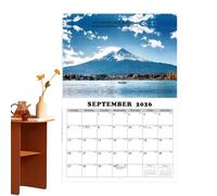 Calendarios de paisajes 2026 - Calendario mensual con paisajes del mundo - Planificador diario con hermosas vistas de la naturaleza para sala de estar dormitorio
