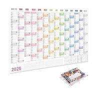 Calendarios De Pared,Accesorio Para Planificación De Horarios - Calendario De Planificación De Pared Enero 2026-Diciembre - Dormitorio Escuela Viajes Trabajo Apartamento Residencia Hotel Aula