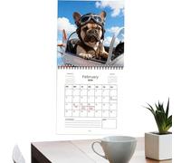 Calendrier 2026 | Cases Lignées Pour Semaine Et Jour - Chien 2026 Calendrier Mural Planificateur 12 Mois | Pour Bureau Maison École Agenda Scolaire Et Familial Planification De Noël Et Nouvel An