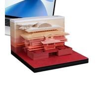 Calendrier de 3D 2026 - Calendrier de notes de sculpture Rip Away | Planificateur de Creative 2026 Note Memo Pad pour les vacances à la maison du à domicile du Nouvel An