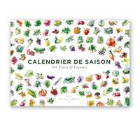 CALENDRIER DE SAISON, Calendrier annulaire A4 ou A3 de saison Fruits & Légumes, 101 ilustraciones en couleur des fruits et légumes les plus courants (A3)