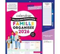 Calendrier famille organisée. Chacun son programme: 16 mois, de septembre 2025 à décembre 2026, Avec 1 critérium