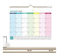 Calendrier Mural 2026 - Planificateur Mensuel et Hebdomadaire à Cases Lignées | Calendrier 18 Mois Janvier 2026-2027 | Pour Rendez-vous, Planning Scolaire, Maison, École, Famille, Noël