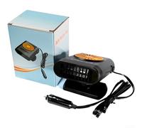 Calentador automático portátil de 12 V de 200 W para despejar heladas en parabrisas y reducción de niebla en climas fríos con control de flujo de aire ajustable (naranja)
