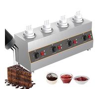 Calentador Comercial De Botellas Para Salsa De Queso, Dispensador De Chocolate Caliente, Calentador De 1/2/3/4 Botellas Para Salsa De Queso, 86-185°F Temperatura Ajustable(4grids)