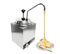Calentador Comercial de Dulces Calientes - Dispensador eléctrico de Queso y Salsa con Bomba - Acero Inoxidable Apto para Uso alimentario con Temperatura Ajustable - para restaurantes y cafeterías 4L
