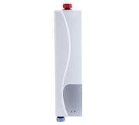 Calentador continuo mini calentador continuo eléctrico 220V 3000w calentador continuo cocina de baño lavado de enchufe de la UE con válvula de drenaje de presión de caldera única (blanco)