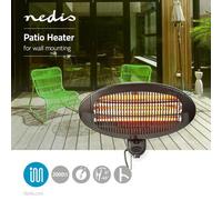 Calentador Da Patio 2000W 3 Ajustes De Calor para Pared, Nuevo