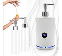 Calentador de aceite de masaje, botella de plástico externa, iluminación LED, rango de temperatura de 40 a 60 °C, para aceites esenciales y aceites de masaje, para masaje, bienestar, calentador de