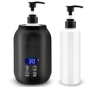 Calentador de Aceite de Masaje, Calentador de Aceite de una Sola Botella con Pantalla LED, Dispensadores de Calentador de Botella de Loción Portátil Ajustable en (Enchufe UE