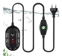 Calentador De Acuario, 50W Calefacción Acuario, Ajustable Calefacción De Acuario, Calefacción Para Acuario Con Termómetro Pantalla De LED, Protección Contra Sobretemperatura, Controlador De Externo