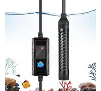 Calentador de acuario tortugas | Calentador 100 W de instalación horizontal - Mini termostato con ventosas | Para estanque para peces, tortugas, reptiles, bañera marina de agua salada, acuario de CA