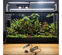 Calentador de acuario USB de 8,5 cm, calentador de tanque de peces de vidrio de cuarzo de 10 W con temperatura constante automática de 26 °C, quema pequeños tanques de escritorio de menos de 25 L