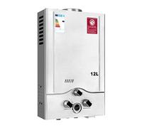 Calentador de Agua a Gas 12LPM,Calentador de Agua GLP de 24KW con Presión de Agua de Arranque Súper Baja de 0,2 bar,Operado con Butano y Propano