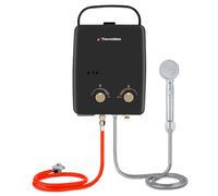 Calentador de agua a gas, ThermoMate AZ132B 5L portátil de propano calentador de agua sin depósito para duchas al aire libre, caballos, camping, autocaravana, 30/37 mbar