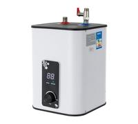 Calentador de agua bajo el fregadero - 8 l - Tanque de agua caliente resistente a la presión - 1500 W - Con pantalla LED - Temperatura ajustable de 0 a 65 °C - Para lavabo, cocina y baño - Blanco