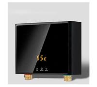 Calentador De Agua Caliente 3000W/4000W/5500W Calentador Instantáneo Sin Tanque Termostato De Inducción Calentadores Eléctricos Táctiles Inteligentes Ducha Automática(Black white,110 4000W)