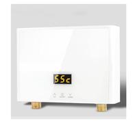 Calentador De Agua Caliente 3000W/4000W/5500W Instantáneo Sin Tanque Termostato Inducción Calentadores Eléctricos Táctiles Inteligentes Ducha Automática Fácil de usar(White black,220 5000W)