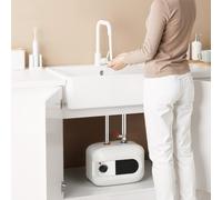 Calentador de agua caliente de 6 l, 1500 W, pequeño resistente a la presión, para debajo de la mesa, montado en la pared, 30 - 65 ℃, caldera bajo mesa, calentamiento rápido, para cocina y baño