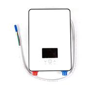Calentador de agua caliente eléctrico de 6,5 kw, pequeño calentador de agua, digital, sin tanque, kit de agua caliente para baño, cocina, para lavabo o fregadero de cocina (blanco)
