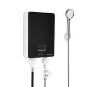 Calentador de agua caliente eléctrico instantáneo de 6 kW, 230 V, con cabezal de ducha, panel LED para baño, cocina