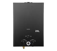 Calentador de agua de gas, 20 L de propano con encendido por batería, calentador de agua sin depósito, con pantalla digital, multiprotección [clase energética A]