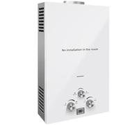 Calentador de agua de gas de 12 L, 24 kW, calentador de agua instantáneo LPG con regulación de temperatura ± 1 ℉, ahorro de espacio en la pared para casas de vacaciones, pequeñas casas y duchas en