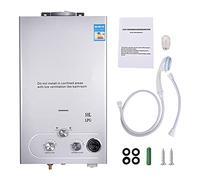 Calentador de Agua de Gas Propano GPL 10L, Calentador de Agua Instantáneo Sin Tanque 20kw con Kit de Ducha, Quemador de Caldera para Acampar, Rv, Casa