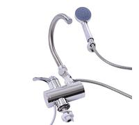 Calentador de agua eléctrico con ducha, calentador de agua caliente, grifo de agua caliente, calentador de agua, para cocina, jardín, baño, caravana, camping, hogar, plata