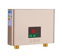 Calentador de agua eléctrico de 3000 W, 220 V LED | Mini calentador de agua sin depósito con mando a distancia e indicador LED de temperatura 30-55 °C, para ducha, baño, cocina