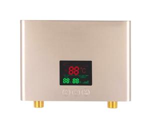 Calentador de agua eléctrico de 3000 W con mando a distancia, mini calentador de agua instantáneo con indicador digital LED para cocina, lavabo, regulación de temperatura 30-55 °C
