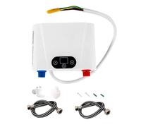 Calentador de agua eléctrico de 5,5 kW, resistente a la presión, resistente al agua, calentador de agua sin depósito, con LED de agua caliente a 30-55 ℃ para cocina, calentamiento rápido